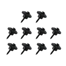 FLEOR 10PCS Black Metal String Retainer Tree with Mounting Screw for Bass Guitar