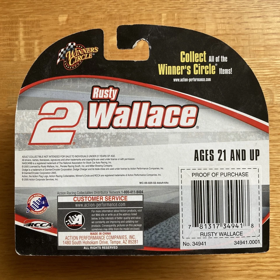 WINNERS CIRCLE RUSTY WALLACE MILLER LITE 2004 2005 1:64 NASCAR RACE CAR SET OF 3 - Image 3 of 4