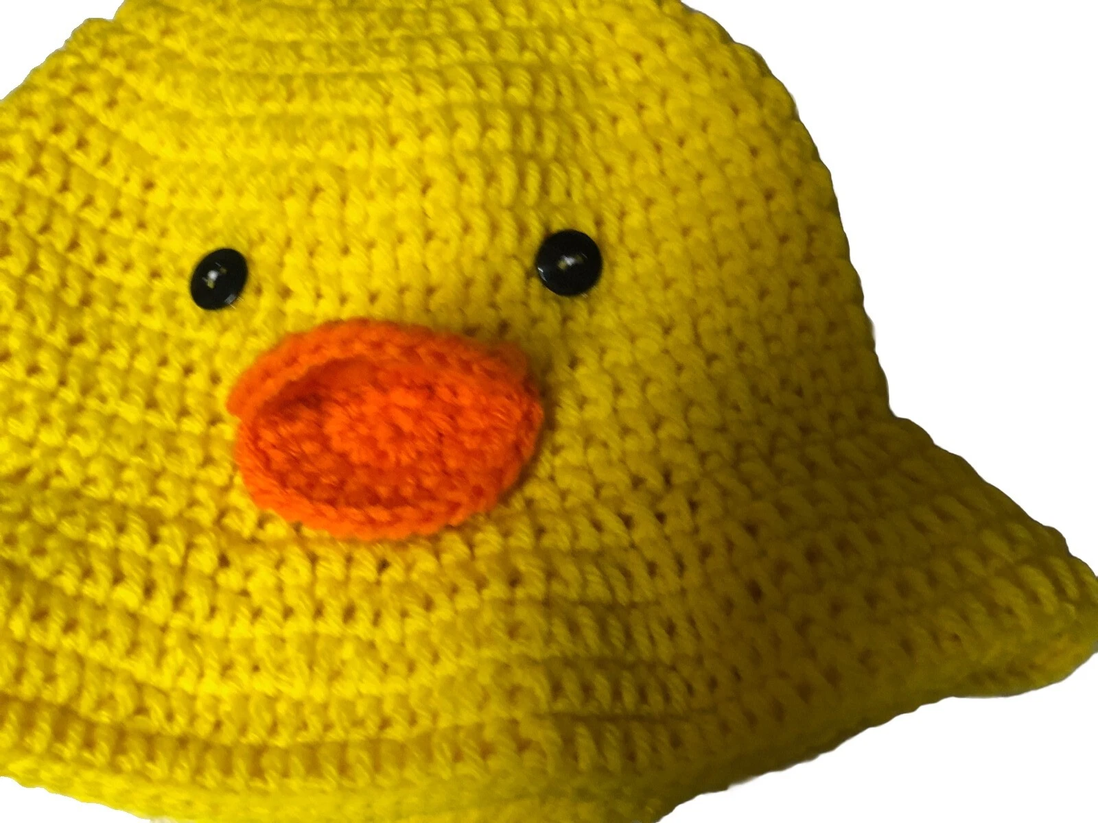 Handmade Crocheted Childrens Animal Bucket Hat Pig Or Chick