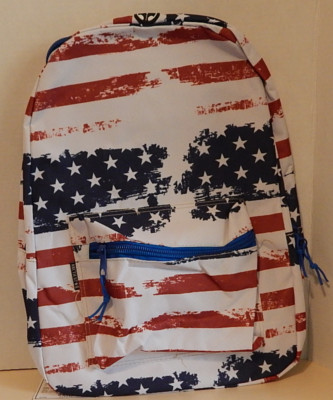 Backpack by Moda West Artic Stars and Stripes Headphone Port 17 x 12 x 6