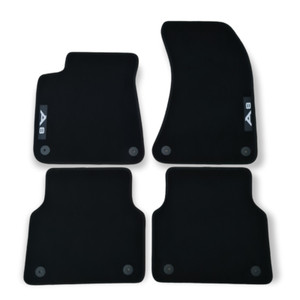 Tapis de voiture Velour pour Audi A8 S8 4H Liners auto à tapis noir imperméables