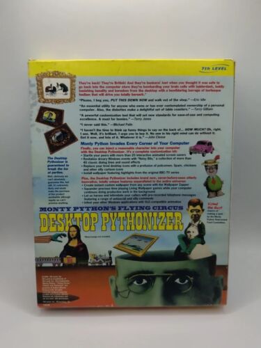 Monty Pythons Flying Circus Desktop Pythonizer PC 3.5'' Big Box Vtg Software - Picture 3 of 13