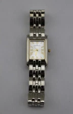 ANNE KLEIN Silver Tone Rectangle Face Classic Watch 10/8203 Y121E