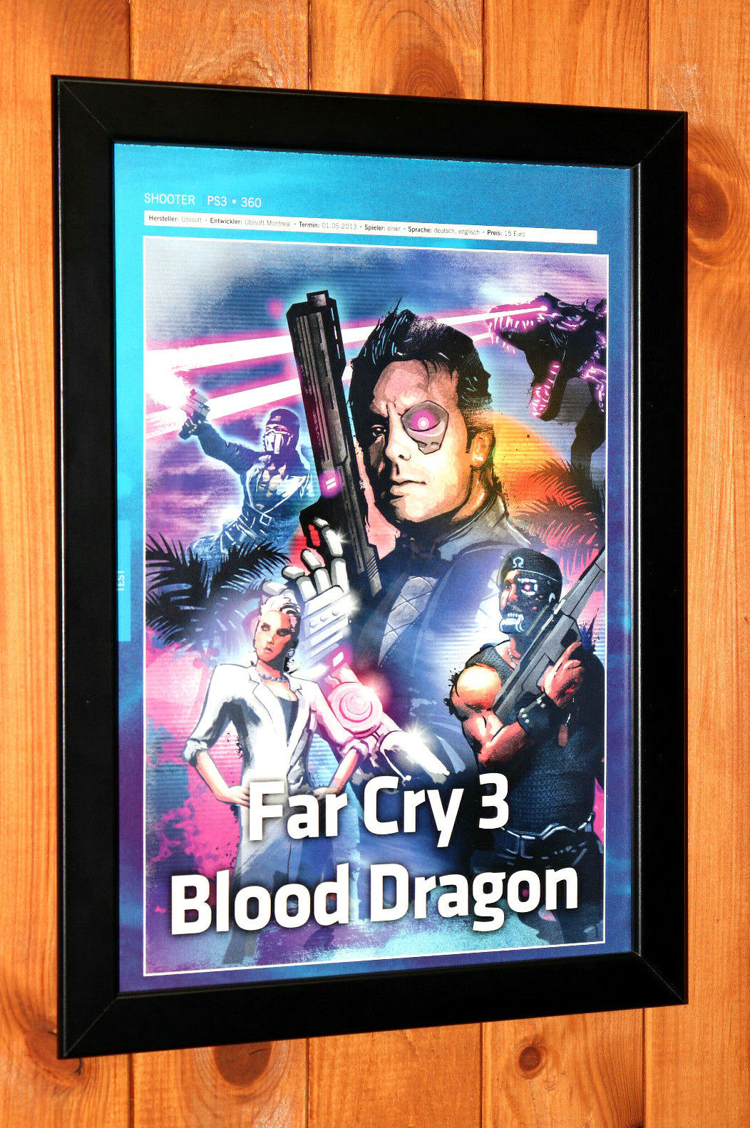 Pijlpunt plannen vermogen Far Cry 3 Blood Dragon PS3 Xbox 360 Ubisoft Small Promo Poster / Ad Page  Framed | eBay