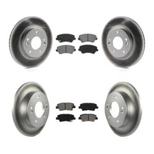 For Hyundai Veloster Elantra Front Rear Coated Brake Rotor Semi-Metallic Pad Kit