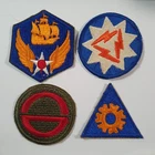 WW2 Era U.S Army patches Badges x 4. Joblot Badge Patch. Insignia Formation. L2