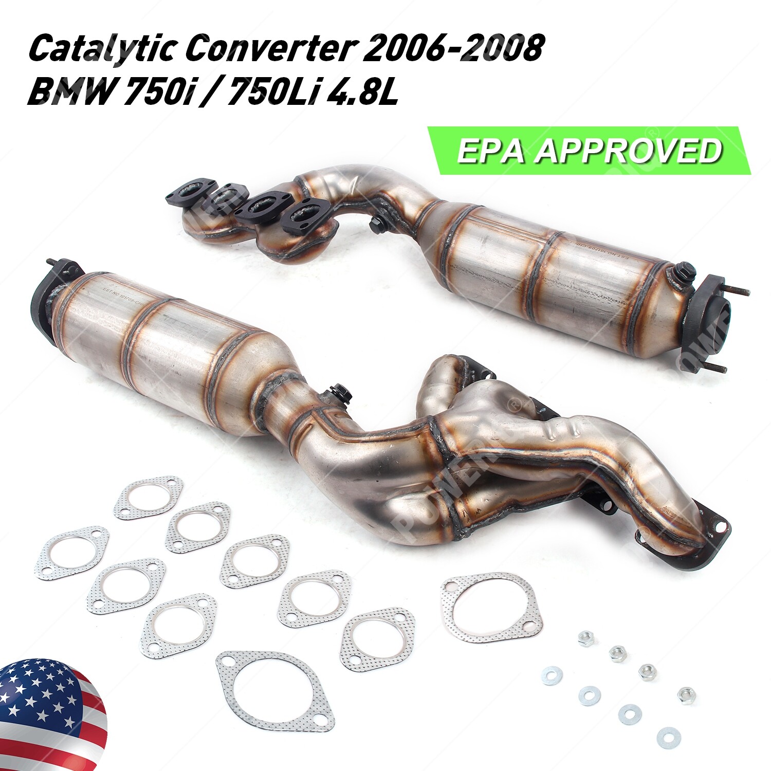 Manifold Catalytic Converter For 2006 2007 2008 BMW 750i / 750Li 4.8L