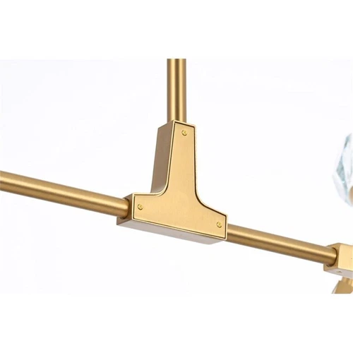 Elegant Lighting Zayne 10-Light Modern Crystal/Iron Pendant in Gold - Picture 7 of 8