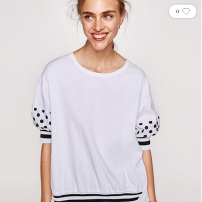 zara white t shirt contrast dress