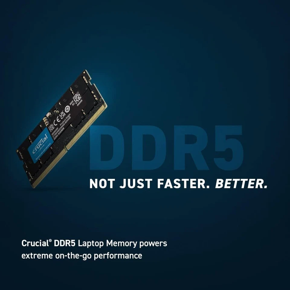 Crucial RAM 16GB DDR5 5600MT/s or 5200MT/s or 4800MT/s Memory CT16G56C46S5 - Image 2 of 4