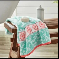 The Pioneer Woman MAZIE Cotton Bath Towels 27” X 52” Mint Floral SET OF 2