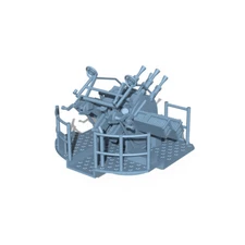 Detail Up 1/700 UK Navy Quadruple Ping Pong Cannon Elevation Angle No Shield 4PC