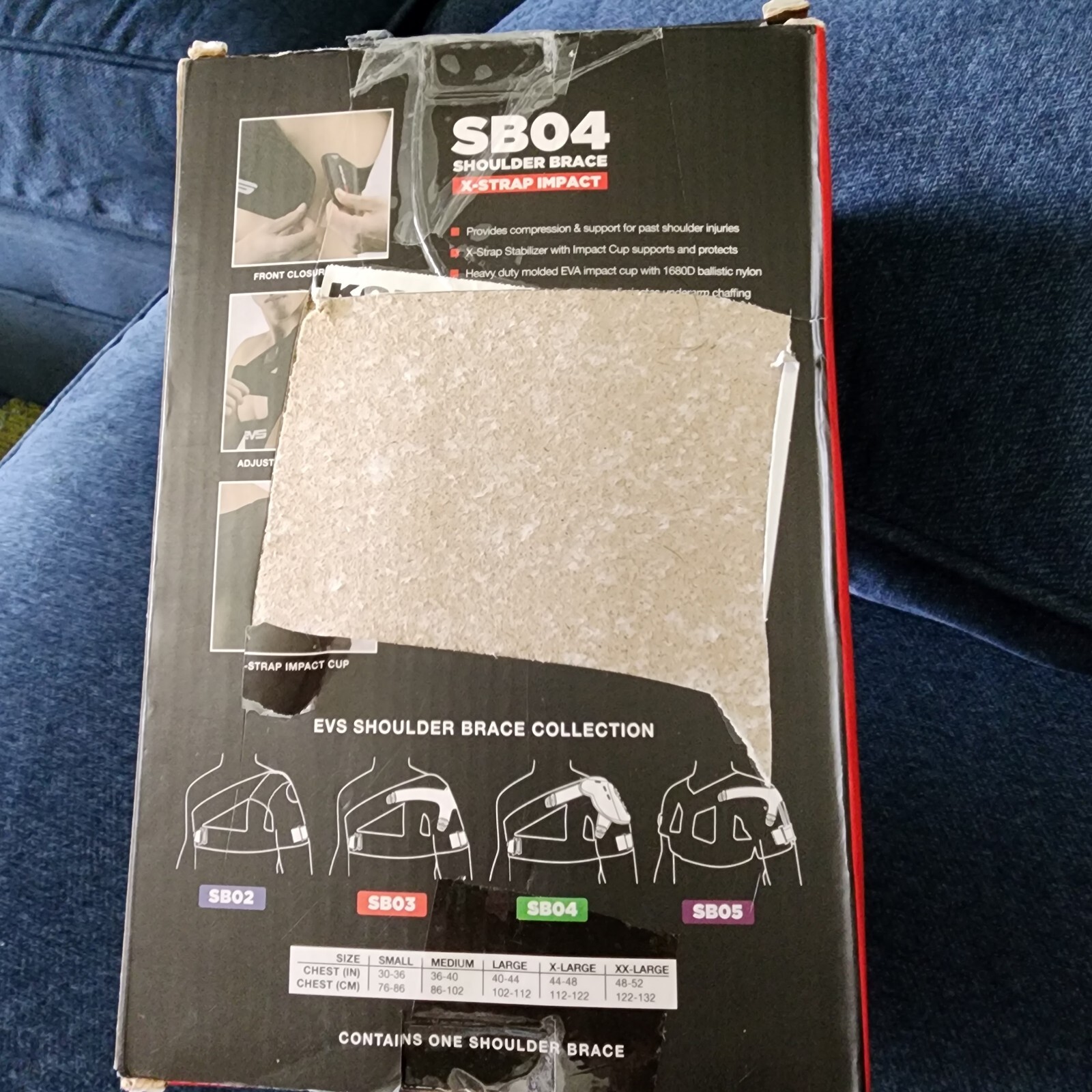 EVS Impact Sb04 Black Fully Adjustable Symmetrical Design Shoulder