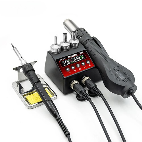2-in-1 Soldering Station LCD Display 750W Adjustable Temperature Air Flow - Picture 7 of 18