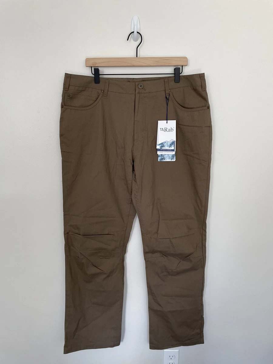 NEW Rab Men s Offwidth Pants Size 38 x 32 Brown Hiking Outdoors
