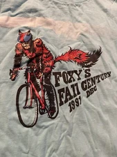 Foxy’s Fall Century 1991 Davis Bike Club Bike Race T Shirt XL