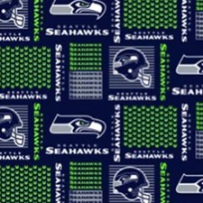 N.F.L Seattle Seahawks by Fabric Traditions - Blue Seattle 60" 6470-D