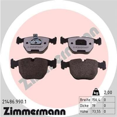 ZIMMERMANN Bremsbelag staubreduziert rd:z Bremsklötze // 21486.990.1