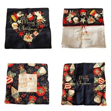 Christmas Pillow Covers Set Of 4 17  x17  Approx