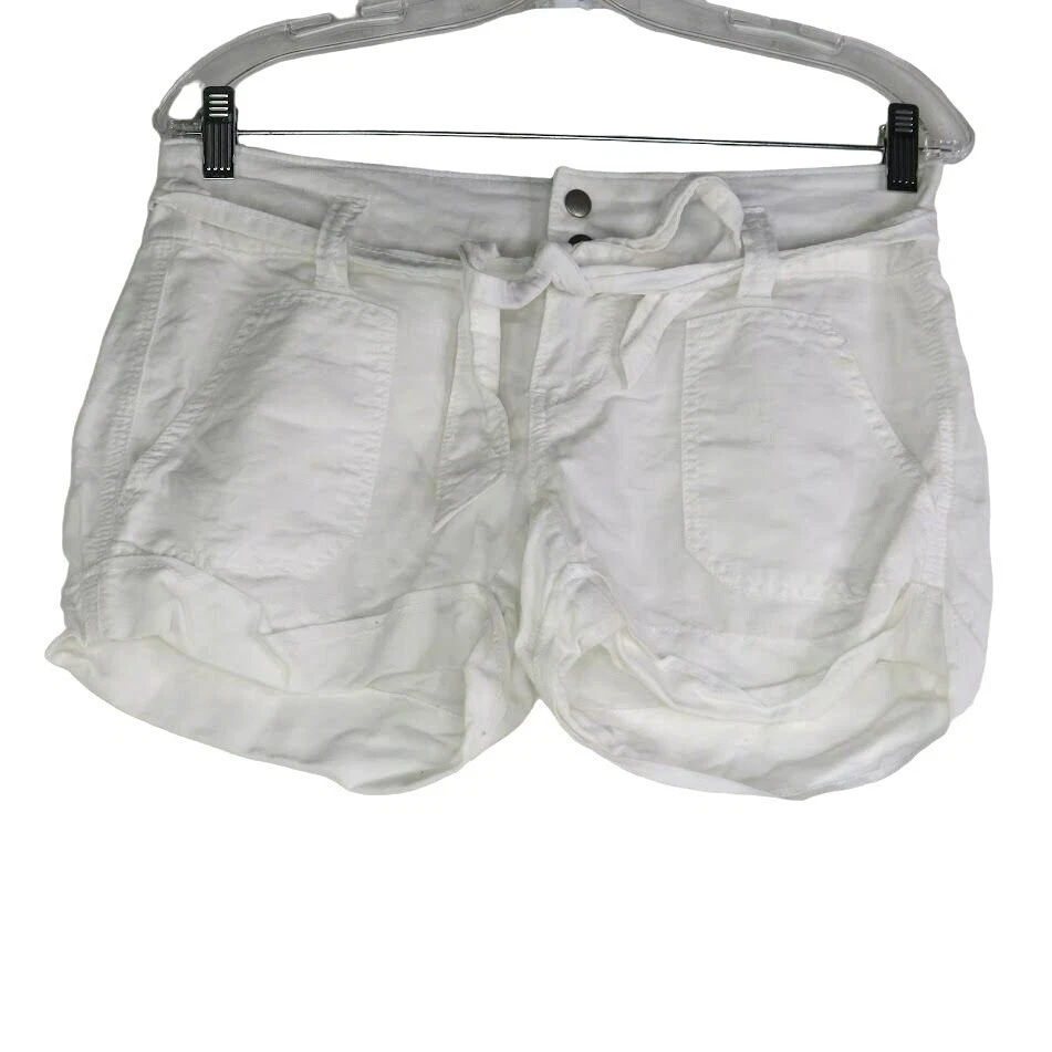 Pantaloncini bianchi Converse da donna One Star Lenin taglia 4 cravatta vita