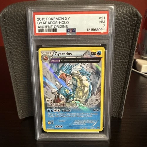2015 Pokémon TCG XY Ancient Origins Holo Gyarados #21 PSA 7