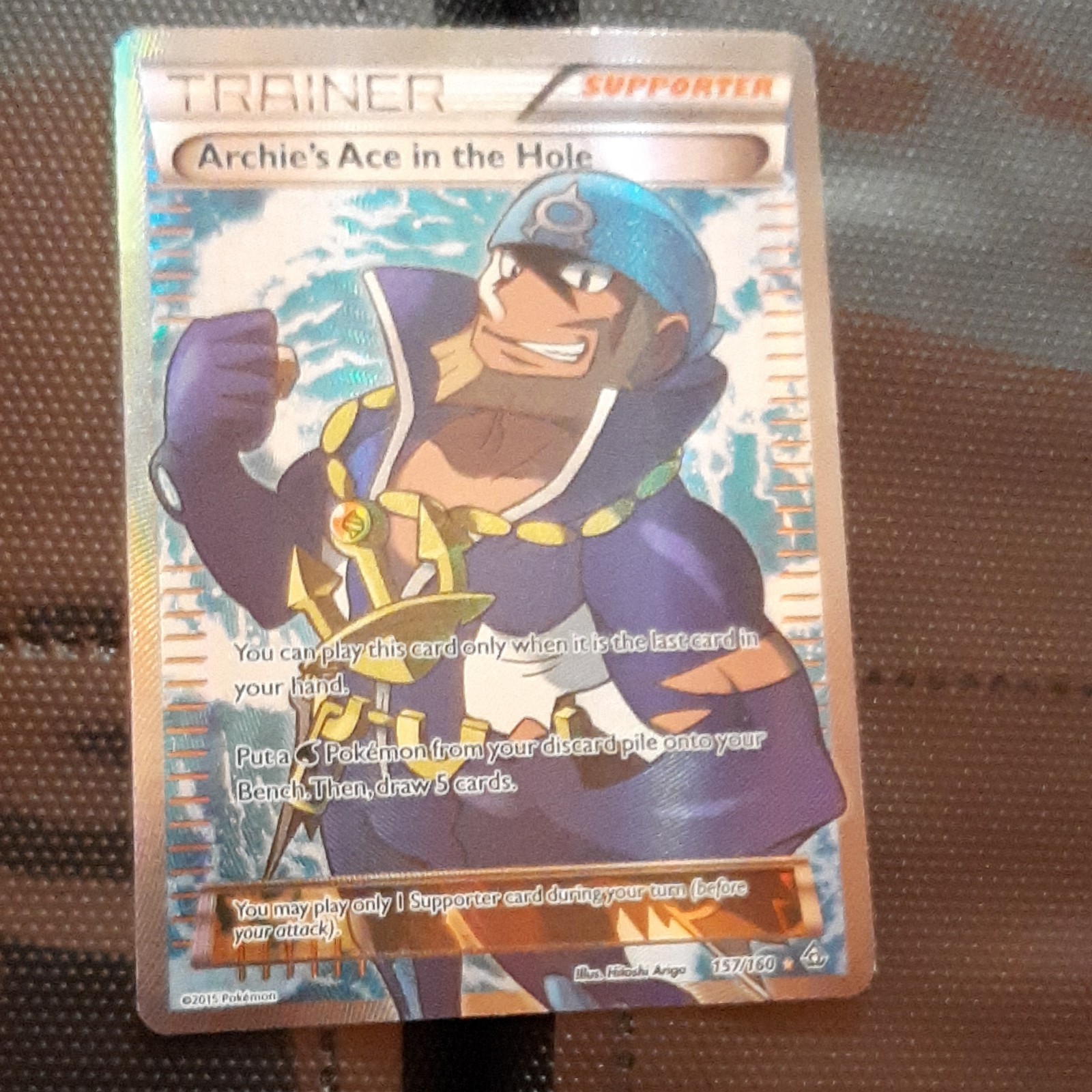 Pokemon TCG Archie's Ace in the Hole 157/160 XY Primal Clash Full Art Holo