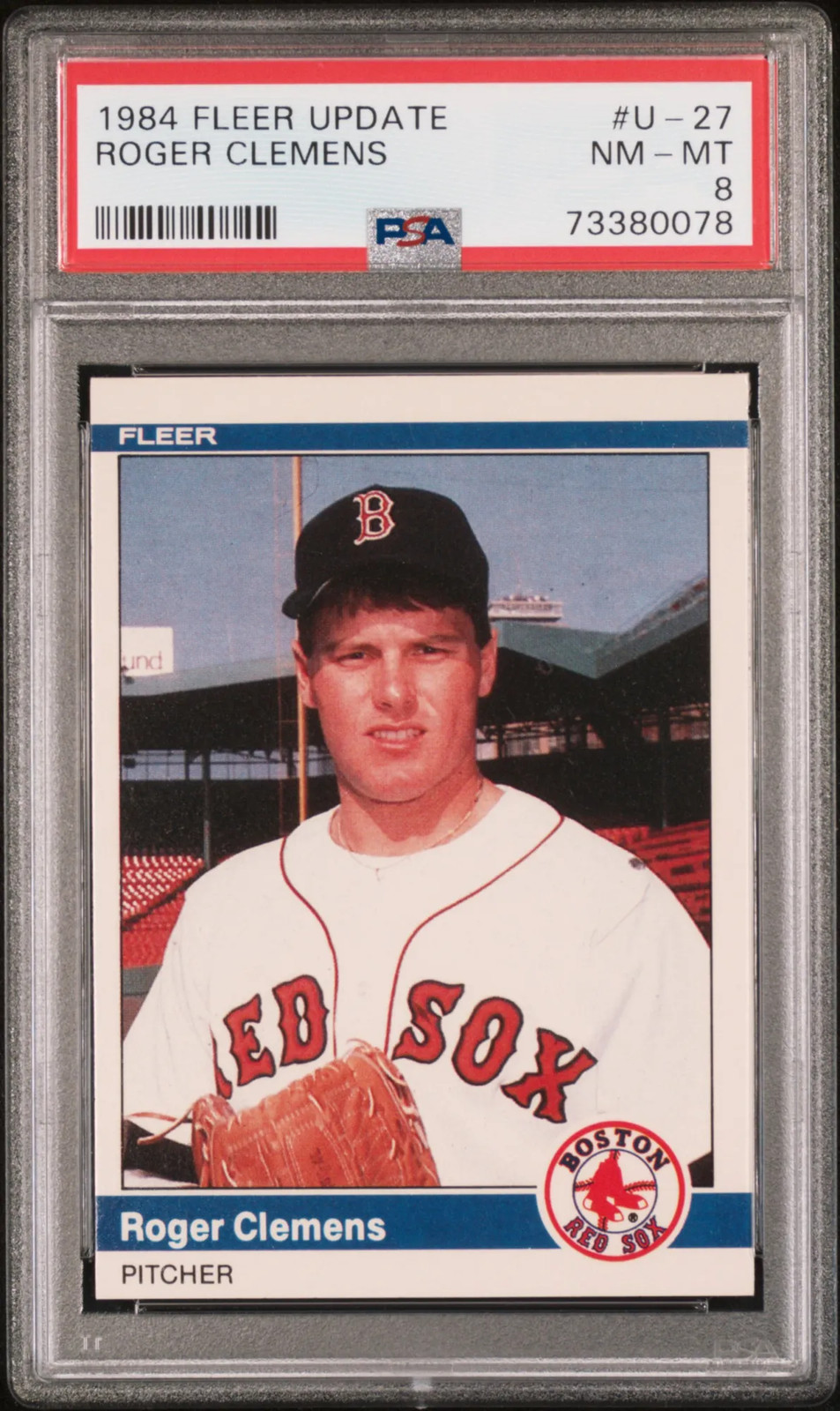 1984 Fleer Update Roger Clemens #U-27 PSA 8