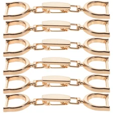  6 Pcs Alloy Chain Buckle Barrel Racing Hardware Bag Link Clip Buckles