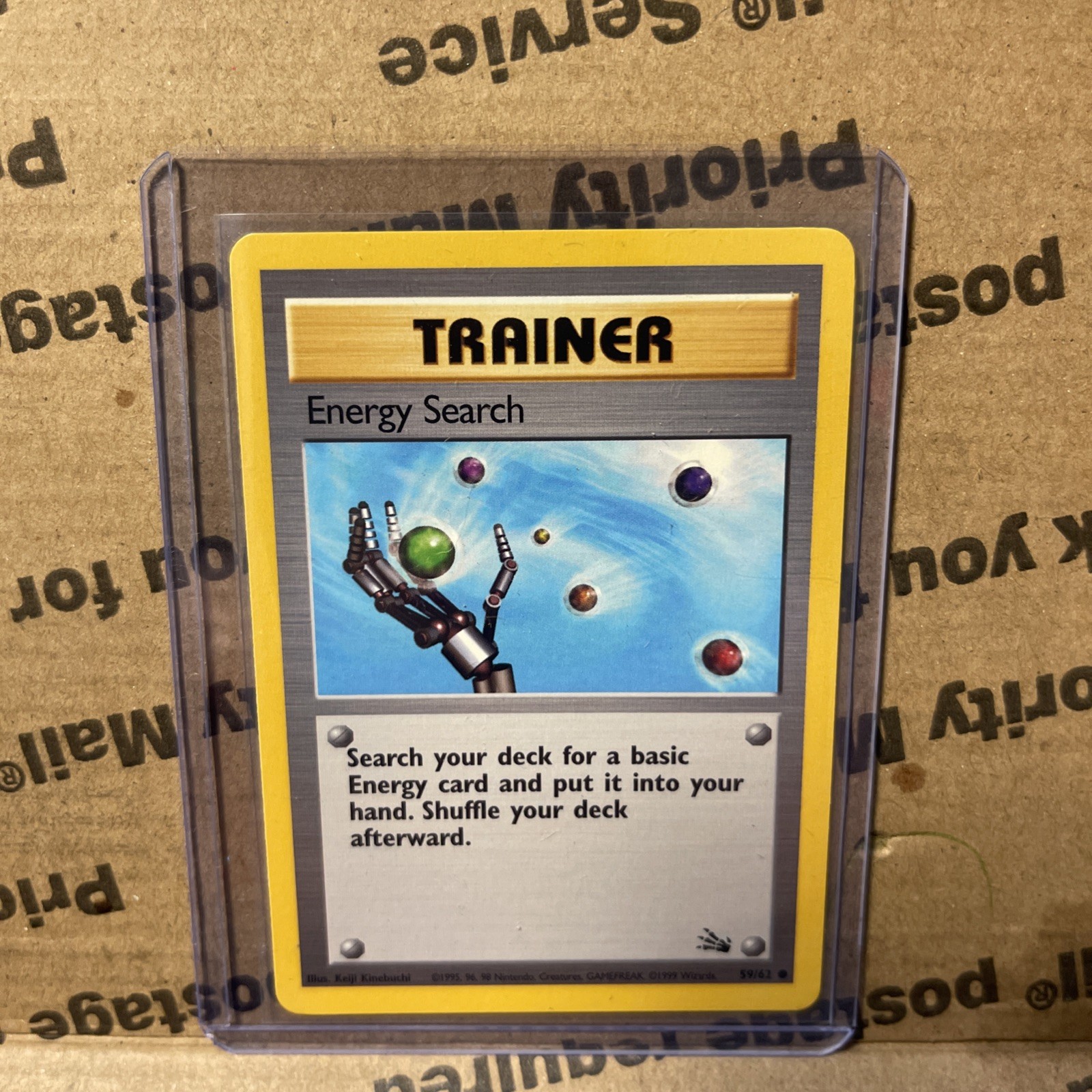 Energy Search - 59/62 - Common - Unlimited Edition - Fossil #59 Pokemon TCG