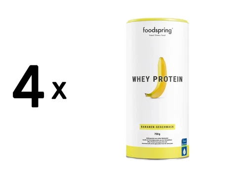 4 x foodspring Whey (750g) Banana (46,67 EUR/kg) - Bild 1 von 1