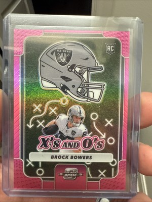 2024 Contenders Optic Brock Bowers Pink /75 Xs and Os Rookie SP Raiders