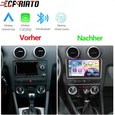 4+64G Autoradio Für Audi A3 S3 RS3 8P Apple Carplay Android 15 GPS Navi RDS WiFi