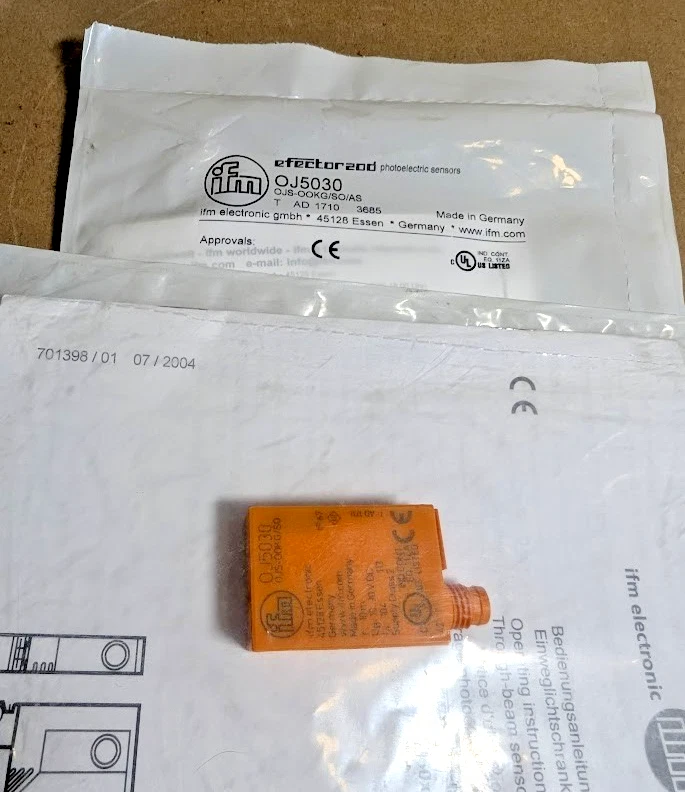 IFM Efector OJ5030 OJS-OOKG/SO/AS Through-Beam Sensor Transmitter, 10-30V (NEW) - Image 2 of 4