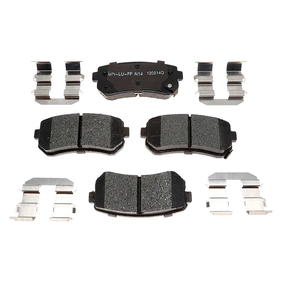 Kit de rotores de freno traseros + pastillas de cerámica y herrajes para Kia Forte 2010-2013 Foto 2 de 4