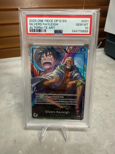 Silvers Rayleigh 2025 One Piece Legacy of Master #OP12-001 Alt Art PSA 10