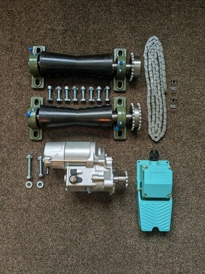Motorrad Roller Starter Kit mit 12V Motor und Fußschalter für Oldtimer, Oldtimer