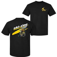 Ski-Doo Graphic T-Shirt – Bold Ski-Doo Logo & Futuristic Helmet Design, Black Ca