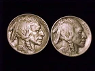 1929-S and 1930-S Buffalo Nickels, Full Horn Very Fine Grade, (2) Two Coin Lot.