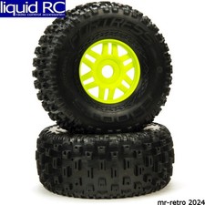 Arrma 550068 dBoots Fortress Tyre Set Glued Green Pair