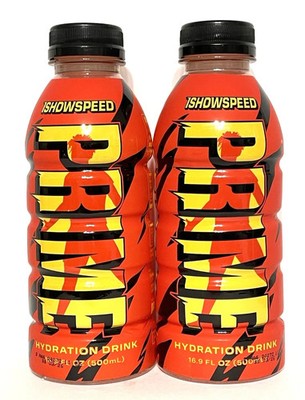LOT of 2 bottles Prime ISHOWSPEED Hydration limited 1 Show Speed - 16.9 oz