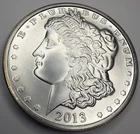 2013 - 1 Oz .999 fine SILVER MORGAN Type ROUND H39