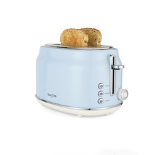 Salter Retro Blue 2-Slice Toaster - Wide Slots, High-Lift Eject, Vintage Design