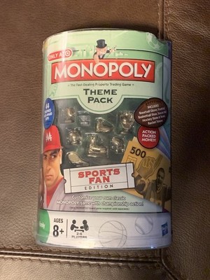 Monopoly Theme Pack Sports Fan Edition Target Exclusive Game Pieces - open box