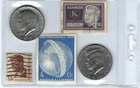 ''JOHN F. KENNEDY'  HALF DOLLAR  CIRCULATED    1972 -  1992  U.S.-  Stamps