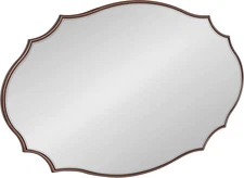 Kate and Laurel Leanna Glam Oval Mirror, 24 x 36, Bronze, 36"L x 24"W, Bronze