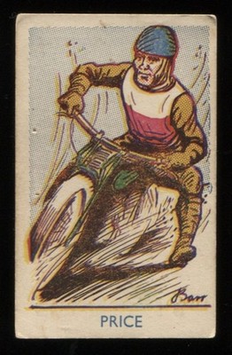 Trade Card, A&J Donaldson, Sportfavoriten, 1953, Speedway, Tommy Price, #411