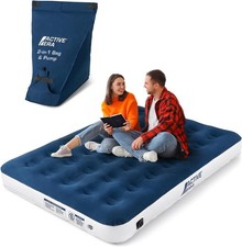 Active Luxury Double Air Bed with 2-in-1 Bag Air Pump, Storage & Travel Bag
