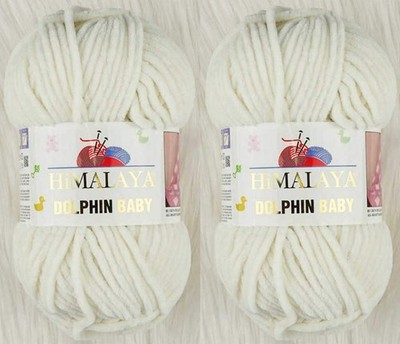 Himalaya Dolphin Baby Yarn 2 Skeins Super Bulky 100g Washable for Knitting
