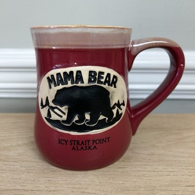 Mama Bear Logo Coffee Mug From Icy Strait Point Alaska Stoneware Large Cup 20oz
