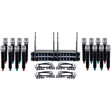 VocoPro DIGITALACAPELLA16 16Channel UHF Wireless HH Mic System, Black